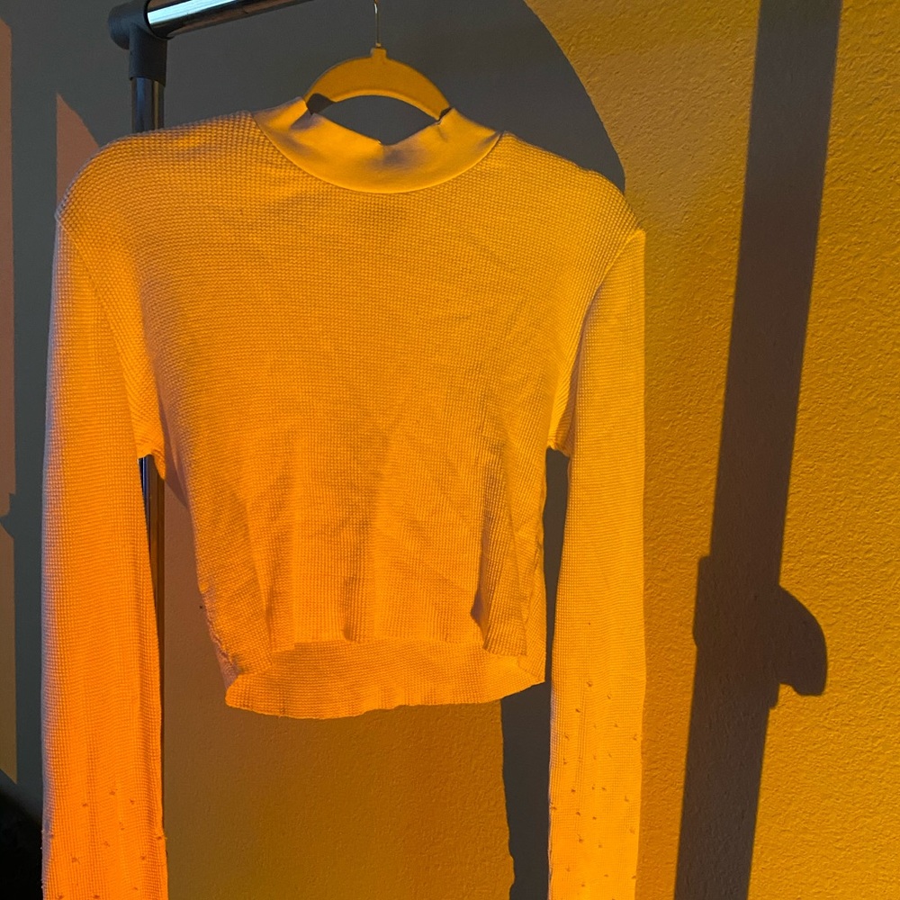 cropped white sweater